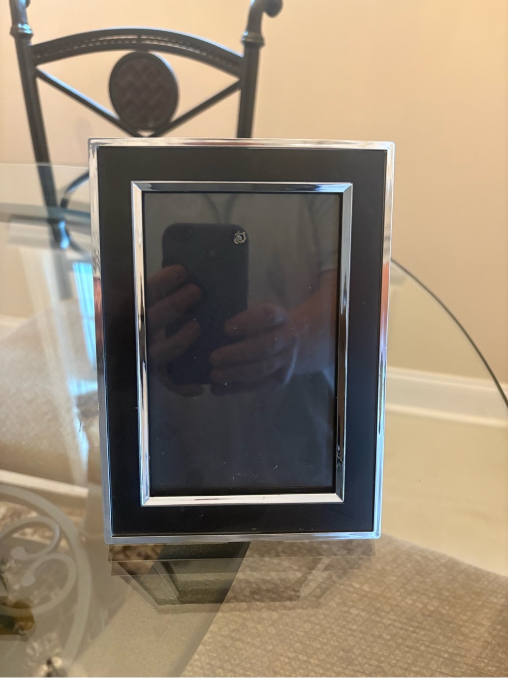 Set of 18; Black and Silver 4x6 picture frames
